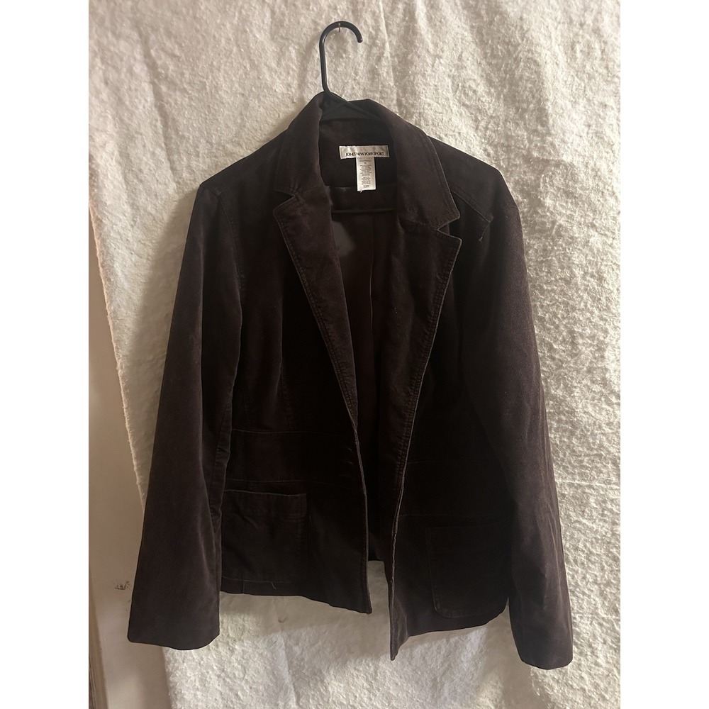 Jones New York Sport Brown Corduroy Blazer Jacket Jacket Women's Size XL